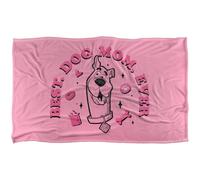 (91cm x 147cm, Pink) Scooby Doo Best Dog Mom Ever Soft Touch Blanket