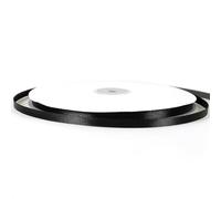 91m x 6mm Thin Black Ribbon Halloween Ribbon for Gift Wrapping, 1/5 inch Slim Black Satin Ribbon for Halloween Present Cake Wrapping Wedding Hair Bow Bouquet Crafts Decorations