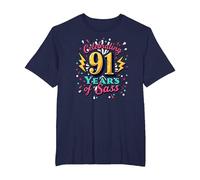 91st Birthday Gift: Celebrating Years of Sass T-Shirt, Men's Big and Tall, Navy, 4X Tall