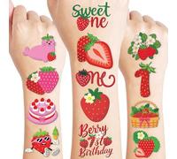 91TATTOOS 96 Pre-Cut Temporary Tattoos for Kids | Souvenirs, Accessories and Decorations for First Birthday Parties, Funny Stickers for Fake Tattoos, Prizes and Gifts