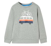 (92 (1.5-2y)) Kids' Sweatshirt Children Long Sleeves Pullover Kids' Top Light Khaki Melange