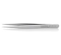 92 21 07 Tweezers 110mm CLIn: straight tip f. Tip: Sharp KNIPEX