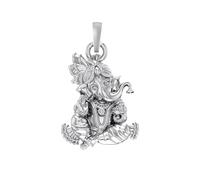 92.5% Pure Sterling Silver God Ganesh Ganpati Pendant Locket For Kids and woman Sliver -Clevio978-1