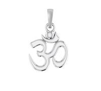 92.5% Pure Sterling Silver Spiritual OM Pendant for Kids & Woman Sliver -Clevio978-1