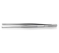 92 61 01 Tweezers 200mm CLIn: straight tip f. Tip: Rounded KNIPEX