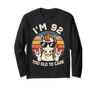 92 Birthday 92 Years Old 92nd Men Women Funny Unicorn Long Sleeve T-Shirt