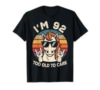 92 Birthday 92 Years Old 92nd Men Women Funny Unicorn T-Shirt