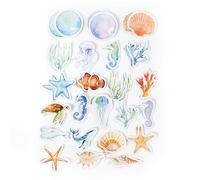 92 Colorful Marine Life Stickers, Marine Life Material Stickers, Marine Life at Your Fingertips, DIY Sticker Decoration, Suitable for Decorating Books, Smart Devices, and Homes.