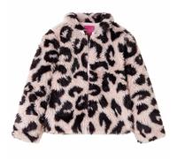 (92) Kids' Coat Long Sleeve Jacket Outwear Kids Collar Coat Faux Fur Light Pink