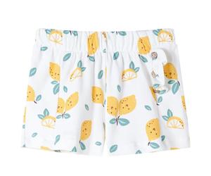 (92) Kids' Shorts Toddler Pants Children Shorts Elasticated Pants Lemon Print Ecru