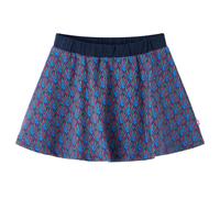 (92) Kids' Skirt Children's Skater Skirt Children Short Skirt Peacock Print Navy