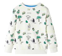 (92) Kids' Sweatshirt Children Long Sleeves Toddler Pullover Kids' Top Soft Ecru