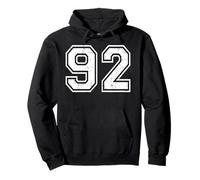 92 Number Ninety-Two Team Sports Grunge Varsity Matching Pullover Hoodie