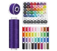 92 PCS Sewing Thread Assortment, 36 Color Sewing Machine Thread with 36 Color Bobbins, All Purpose Thread for Sewing Machine, Hand Stitching, Embroidery