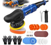 920W Dual Action Polisher 12mm Orbit Auto Polisher DA Car Polisher Buffer Machine, 6 Variable Speed 2800-5800 OPM Electric Polishing Machine, Electric Polisher Kit with 13pcs 5 Inch Polishing Pads