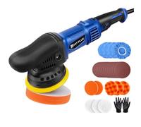 920W Dual Action Polisher Car Buffer 5 Inch Compact Polishing Machine Kit 6 Adjustable Speed, 2m Power Cord, 12mm Orbit, Random Orbital Polisher with Accessories for Car Detailing, Car Waxing