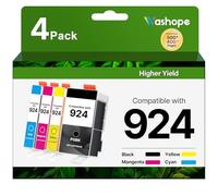 924 Ink Cartridges Replacement for HP 924 924e Compatible for HP OfficeJet Pro 8120e 8122e 8124e 8125e 8132e 8134e 8135e 8130e 8138e 8139e Printer (4-Pack, B/C/M/Y,No Chip)