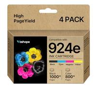 924e XL Ink Cartridges with Chip compatible for HP 924 924XL ink, 4-Pack
