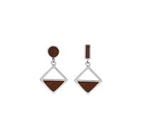 925 Asymmetric Geometric Round Rectangle Half Hollow Square Pendant Christmas Party Banquet High-end earrings