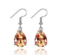 925 Drop Earrings for Women 10x14mm Water Drop Topaz Gemstone Wedding Earrings with Stones Fashion Jewelry Gifts Made in China
