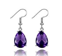 925 Drop Earrings for Women 10x14mm Water Drop Topaz Gemstone Wedding Earrings with Stones Fashion Jewelry Gifts Made in China