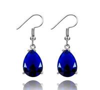 925 Drop Earrings for Women 10x14mm Water Drop Topaz Gemstone Wedding Earrings with Stones Fashion Jewelry Gifts Made in China
