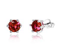 925 Earrings Aaaaa Passion Red Cubic Zircon Earrings Women Fashion High Jewelry Party Wedding Gifts