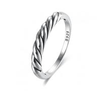 925 Intertwined Twisted Rings for Women Men Couple Wedding Fit Lady Fine Jewelry