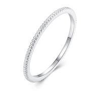 925 Silber, Frauen Titan Eternity Ring Kubische Zirkonia -Jubiläums Hochzeitsverlobungsband Größe