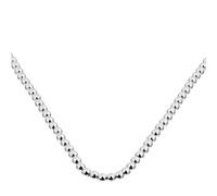 925 Silver 3mm Chain Necklace for Women - 20.5 Inch Sterling Silver Beaded Necklace for Layering - Sphere Bead Strand - Classic Thick Chains for Men - Essential Jewellery