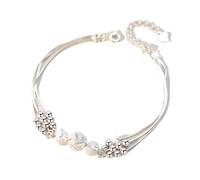 925 Silver Ball Bracelets For Woman Korean Designer Lucky Beads Chain Party Wedding Charm Jewelry(01)