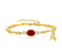 925 Silver Bracelet，Adjustable Lobster Clasp Fashion High-End New Chinese Style Exquisite Natural Stone Bamboo Festival Hand Jewelry S925 Sterling Silver Bracelet, Energy Jewellery for Women Ga