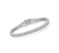 925 Silver Created Moissanite Gemstone Bangle Charm Wedding Bracelet Jewelry
