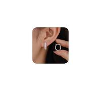 925 Silver Earrings Small Chunky Silver Earrings for Women, Silver Stud Earrings for Multiple Piercing Hypoallergenic Trendy Jewelry, Dainty Jackets Cartilage Cubic Zircon Earrings for Women's Gifts