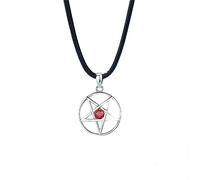 925 Silver Inverted Pentagram Necklace for Women Man Guardian Star Jewelry
