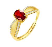 925 Silver Natural Gemstone Rings Adjustable Vintage Brushed Band Oval Cut Wedding Engagement Promise Band For Women Girls Birthstone Jewellery Gifts, Gold Plated Or Plating Agate Ring Gold