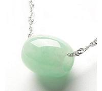 925 Silver Necklace Female Emerald Jade Road Lutong Jade Pendant Transfer Bead Jewelry