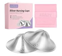 925 Silver Nursing Cups, Reusable Breastfeeding Covers for Nursing Mothers, Breastfeeding Essentials, Comfortable Nursing Accessories (Small, 2 Pack)