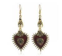 925 Silver plated Bat Rose Heart Eye Scary Skull Ghost Ear Stud Earring Gift-Gold