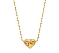 925 Silver Sparkling Heart Chain Necklace Necklace Women'S Fine Jewelry Wedding Party Birthday Gift-Gold
