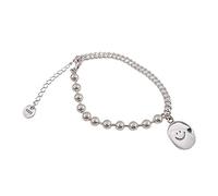 925 Silver Splicing Chain Bracelets Vintage Hip Hop Smiley Face Pendant Party Jewelry The great gift for women