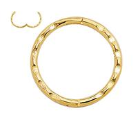 925 Solid Sterling Silver Australian Made Faceted Hinged Sleeper Earrings Nose Lip Septum Tragus Hoop Segment Ring Nickel Free Hypoallergenic (10mm)