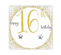 925 Solid Sterling Silver Star Studs - 16th Birthday Star Earrings Gift - Happy 16th Birthday - Gift Boxed For Teenager From Friend, Thoughtful Unique Versatile Milestone Present - Sweet 16