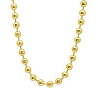 925 Sterling Silver 1.5MM 2MM 3MM 4MM Silver Bead Ball Chain Necklace,14K Gold Plated Sterling Silver Bead Necklace, Made In Italy, Men and Women Jewelry Accessories, Beaded 16-30 Inch, Metal