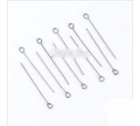 925 Sterling Silver 100pcs 14-70mm Heads Eye Flat Head Pin for Jewelry Making Findings Accessories Earrings Supplies-26MM