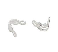 925 Sterling Silver 20pcs Clam Shell Covers Tips Bead