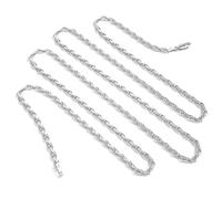 925 Sterling Silver 3 MM Diamond Cut Rope Chain Necklace for Men Women & Girls Upgraded Lobster Claw Clasp Made in Italy 16 18 20 22 24 30 and 36 Inch 20.0 inches