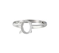 925 Sterling Silver Adjustable Ring Blank for 12X16mm Oval Gemstone Ring Cabochon Mounting Jewelry Accessories Making Personalized Gift for Women(Platinum Color)