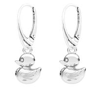 925 Sterling Silver Adorable Little Duck Leverback Earrings | Gift Boxed | Handmade in UK