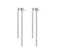 925 Sterling Silver Babysbreath Dangle Earring, Silver Long Chain Drop Earrings, Fashion Stud Dangling Earrings, Party Jewelry for Women